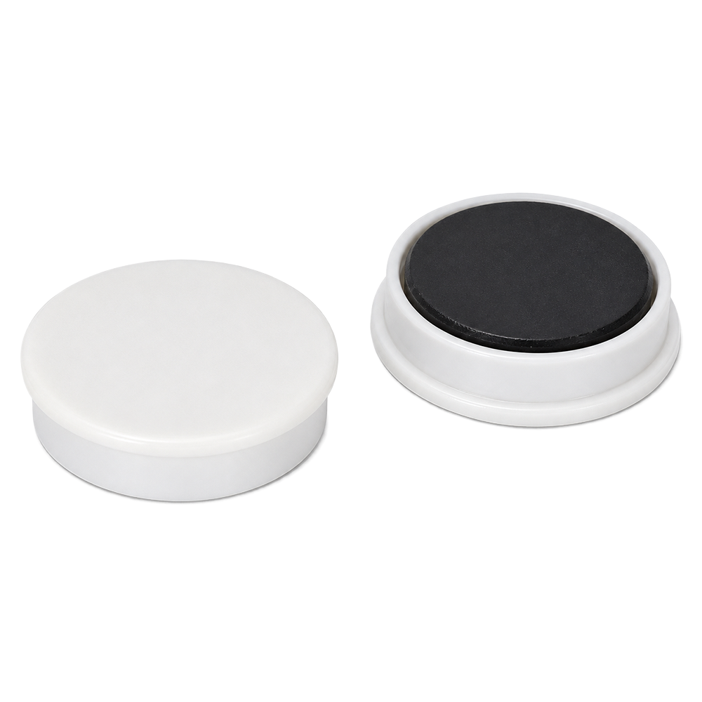 White Ferrite Whiteboard Button Magnet - 30mm x 7mm