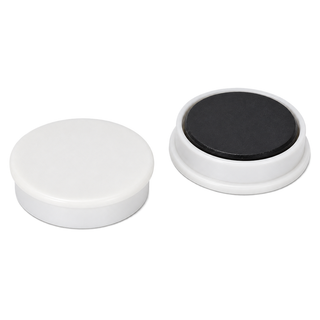 White Ferrite Whiteboard Button Magnet - 30mm x 7mm