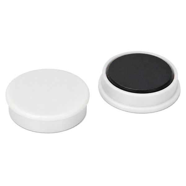White Ferrite Whiteboard Button Magnet - 30mm x 7mm