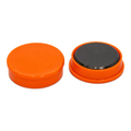 Ferrite Whiteboard Button Magnet 30mm x 7mm - Orange