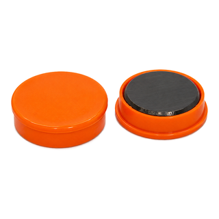 Ferrite Whiteboard Button Magnet 30mm x 7mm - Orange