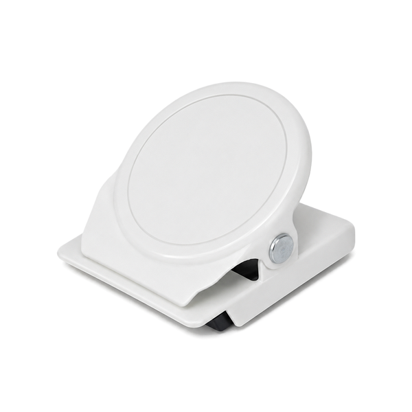White Square Round Memo Clip Magnet | 30mm