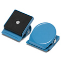 Teal Blue Square Round Memo Clip Magnet | 30mm