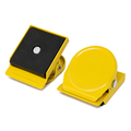 Yellow Square Round Memo Clip Magnet | 30mm