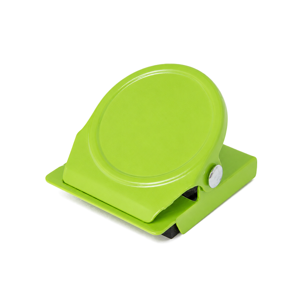 Lime Green Square Round Memo Clip Magnet | 30mm