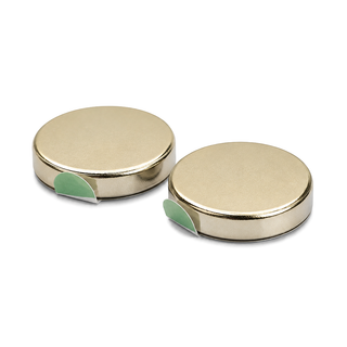 Self-Adhesive Neodymium Disc Magnets - 10mm x 2mm | N35 | NORTH SOUTH PAIR