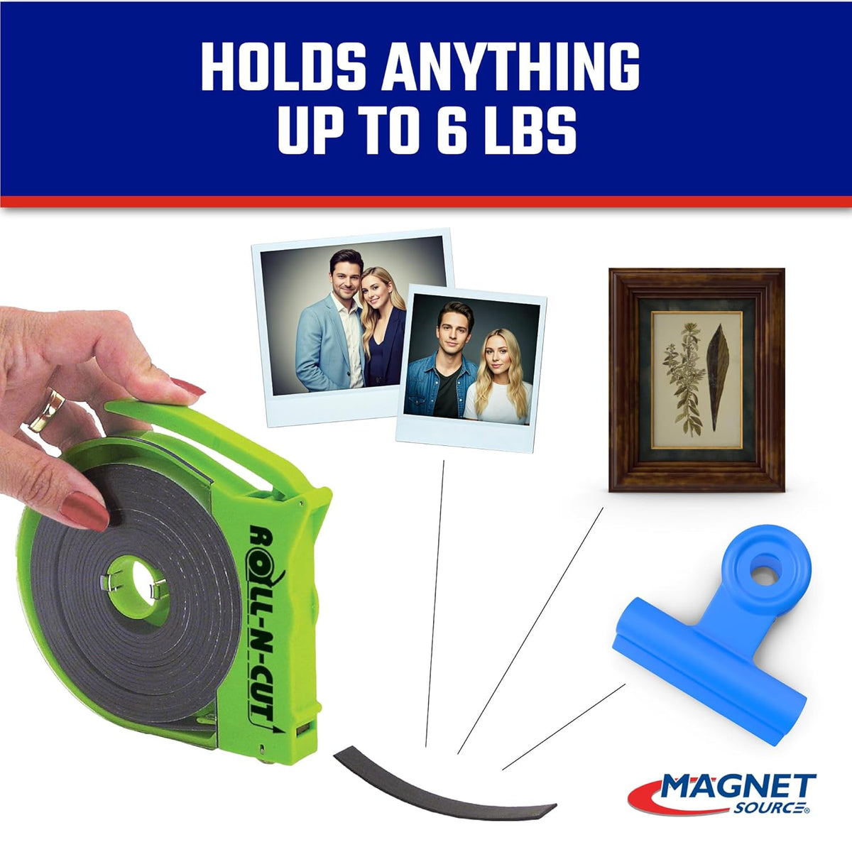 Roll-N-Cut Magnetic Tape Dispenser incl. 15ft (4.572m) Roll of Magnetic Tape | REDUCED TO CLEAR