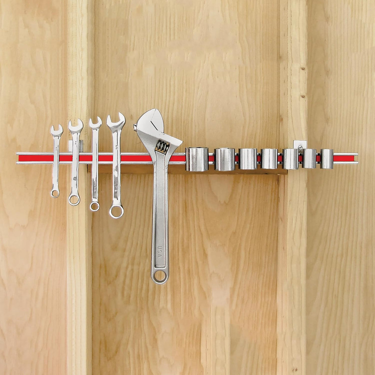 Magnetic Tool Holder – 24" (609.6mm) | Nickel with Red Stripe