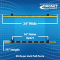 Magnetic Tool Holder 24" (609.6mm) | Black and Yellow