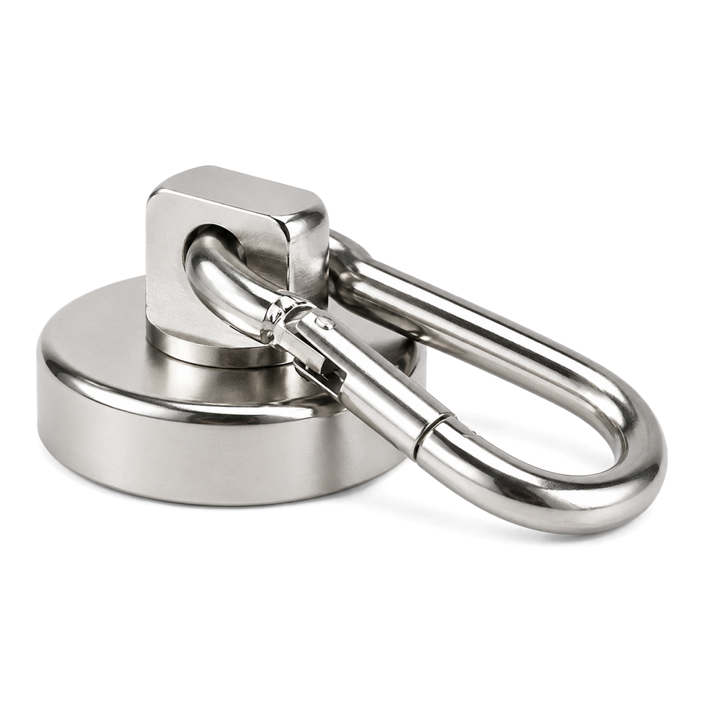 Magnetic Carabiner Hook - 25mm (D) x 50mm (L) x 8mm (H)