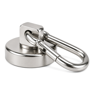 Magnetic Carabiner Hook - 25mm (D) x 50mm (L) x 8mm (H)