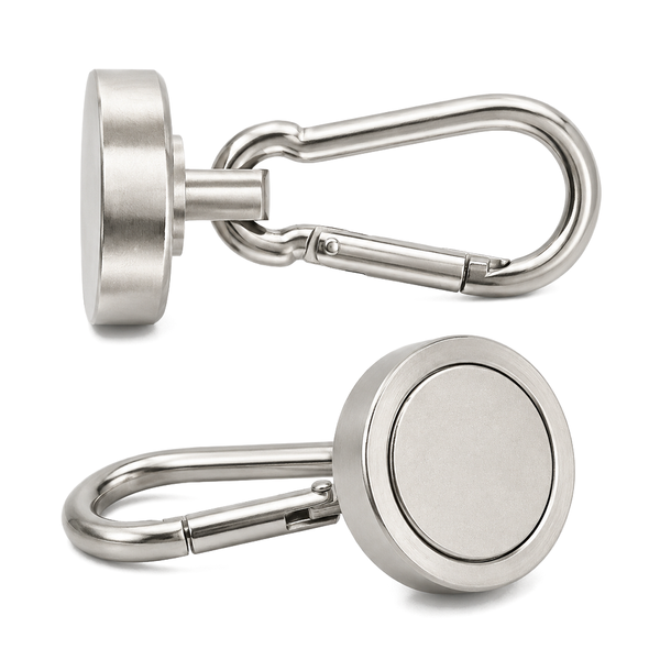 Magnetic Carabiner Hook - 25mm (D) x 50mm (L) x 8mm (H)