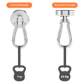 Magnetic Carabiner Hook - 25mm (D) x 50mm (L) x 8mm (H)