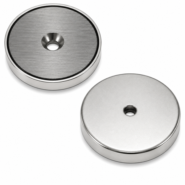 Ferrite Pot Magnet - 90mm x 12mm | Countersunk