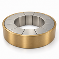 Ring Magnet Assembly - OD100mm x ID60mm xH30mm (Total OD 106mm including 3mm Copper Housing) | 12pc Segment | N52 | NiCuNi