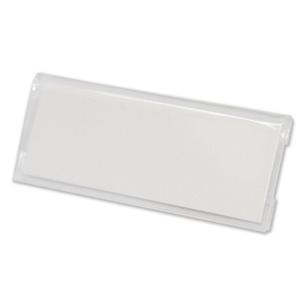 Magnetic Name Badge with Pacemaker Warning | Clear Acrylic Name Holder | 3" x 1.18" | 1 PACK