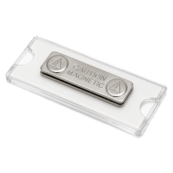 Magnetic Name Badge with Clear Acrylic Name Holder | 3" x 1.18" | 1 PACK