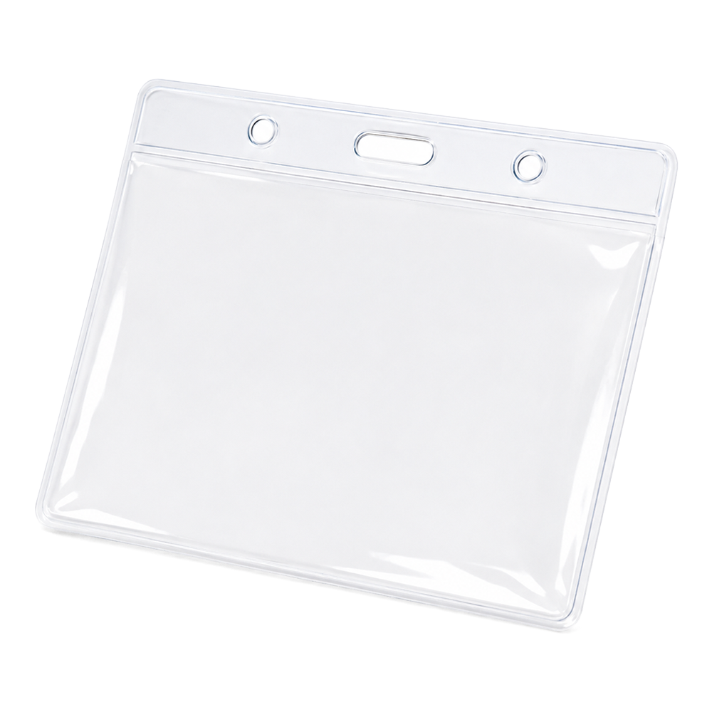 Magnetic Name Badge with Clear Horizontal Plastic ID Card Holder | 4"x 3" | 1 PACK