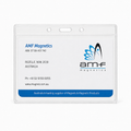 Magnetic Name Badge with Clear Horizontal Plastic ID Card Holder | 4"x 3" | 1 PACK