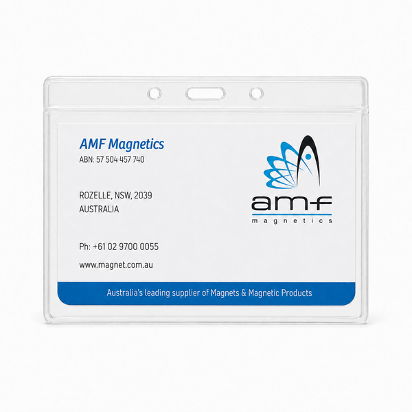 Magnetic Name Badge with Clear Horizontal Plastic ID Card Holder | 4"x 3" | 1 PACK