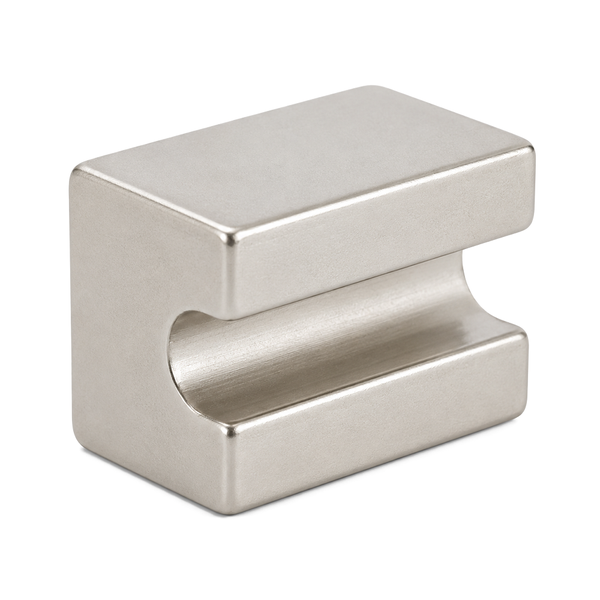 Neodymium Block Magnet - 30.2mm x 22mm x 19.1mm with Cut-Out Channel 7.3mm | N38