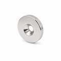 Neodymium Countersunk Ring Magnet – (OD) 15mm x (ID) Countersunk 3.2mm/6.7mm x (H) 2.05mm | N42