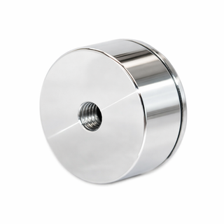 Female Thread Neodymium Pot Magnet | Steel Encased | 30mm x 16mm with ¼”-28 UNF Threaded Hole | N50