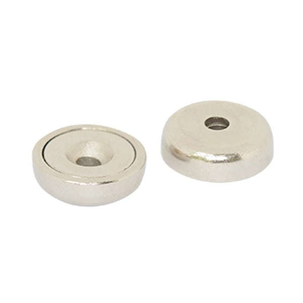 AMF Magnetics Neodymium Countersunk Pot Magnets - D10mm x 5mm NORTH SOUTH PAIR