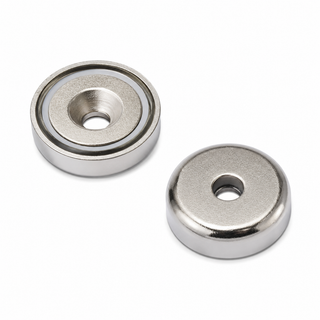 Neodymium Countersunk Pot Magnets - 16mm x 5mm | NORTH SOUTH PAIR