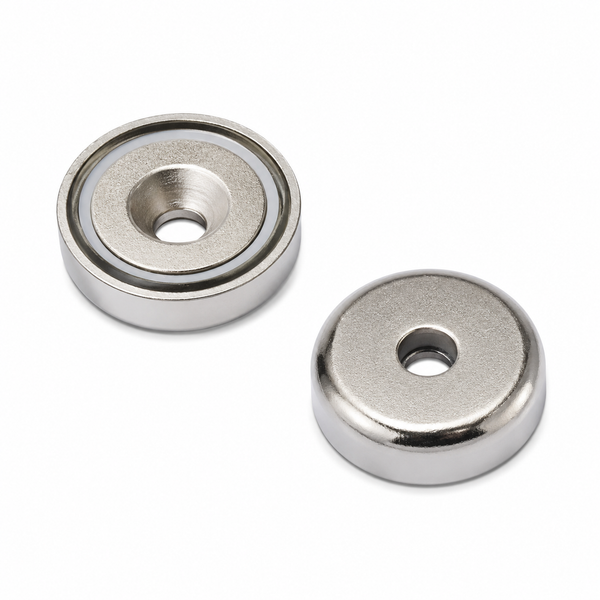 Neodymium Countersunk Pot Magnets - 16mm x 5mm | NORTH SOUTH PAIR