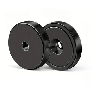 Neodymium Countersunk Pot Magnet with Black Epoxy Coating | D32mm x 8mm | Black Epoxy Coating | Rust Resistant