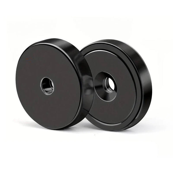 Neodymium Countersunk Pot Magnet with Black Epoxy Coating | D32mm x 8mm | Black Epoxy Coating | Rust Resistant