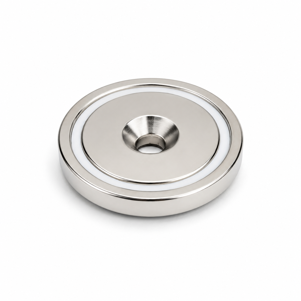 Neodymium Countersunk Pot Magnet - 42mm x 7.6mm (Slim Profile)