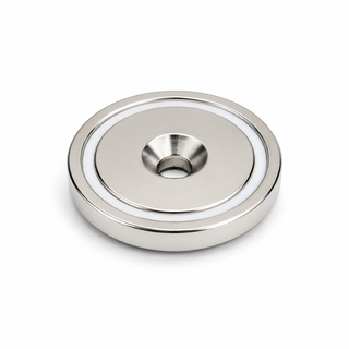 Neodymium Countersunk Pot Magnet - 42mm x 7.6mm (Slim Profile)