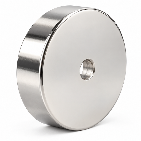Neodymium Pot Magnet with Round Hole - 60mm x 15mm