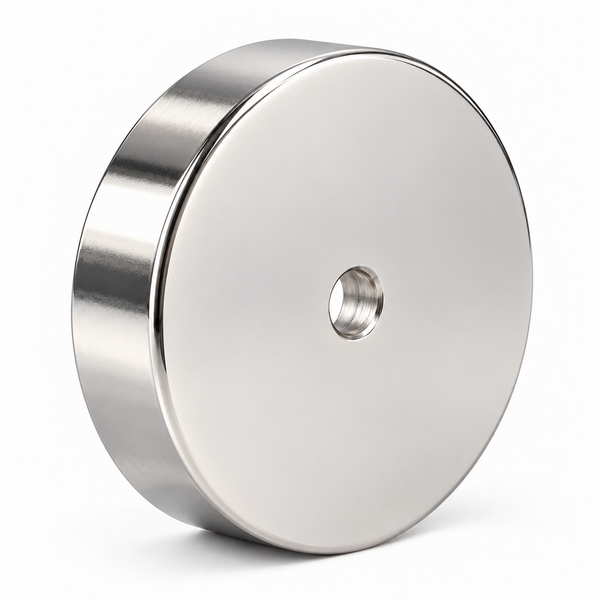 Neodymium Pot Magnet with Round Hole - 75mm x 18mm