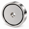 Neodymium Pot Magnet with Round Hole - 75mm x 18mm