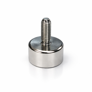 Neodymium Pot Magnet with M3 Male Thread - D10mm x 12mm (TH) | 7mm External Boss