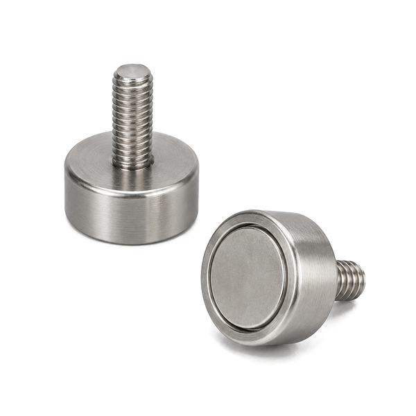 Neodymium Pot Magnet with M3 Male Thread - D10mm x 12mm (TH) | 7mm External Boss