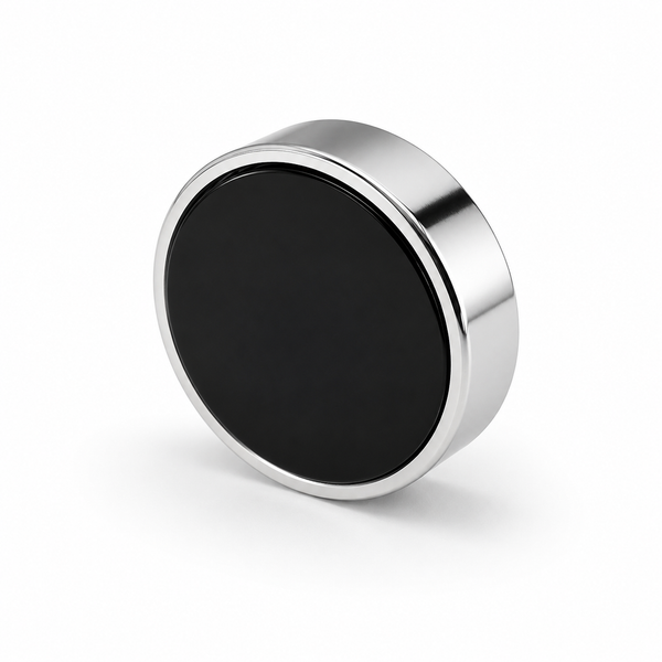 AMF Magnetics Neodymium Pot Magnet with M6 Male Thread - D32mm x 18mm (TH) 10mm External Boss Epoxy Coated Base