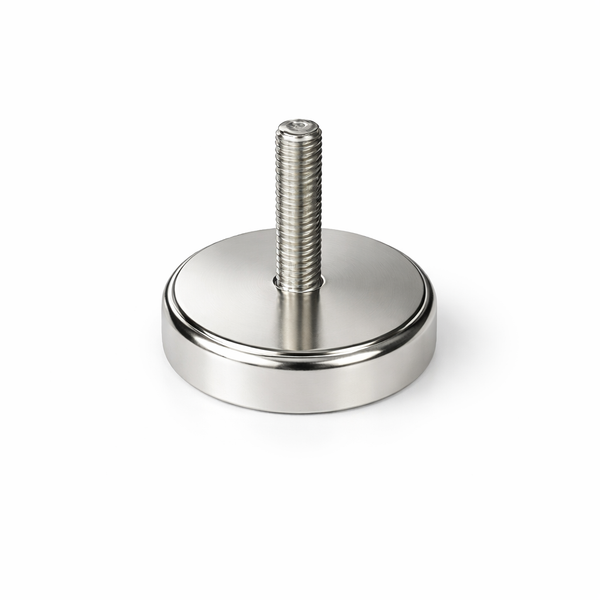 Neodymium Pot Magnet with M8 Male Thread - D48mm x 35.5mm (H) | 25mm External Boss