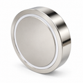 Neodymium Pot Magnet with M10 Male Thread - D60mm x 30mm (TH) | 15mm External Boss
