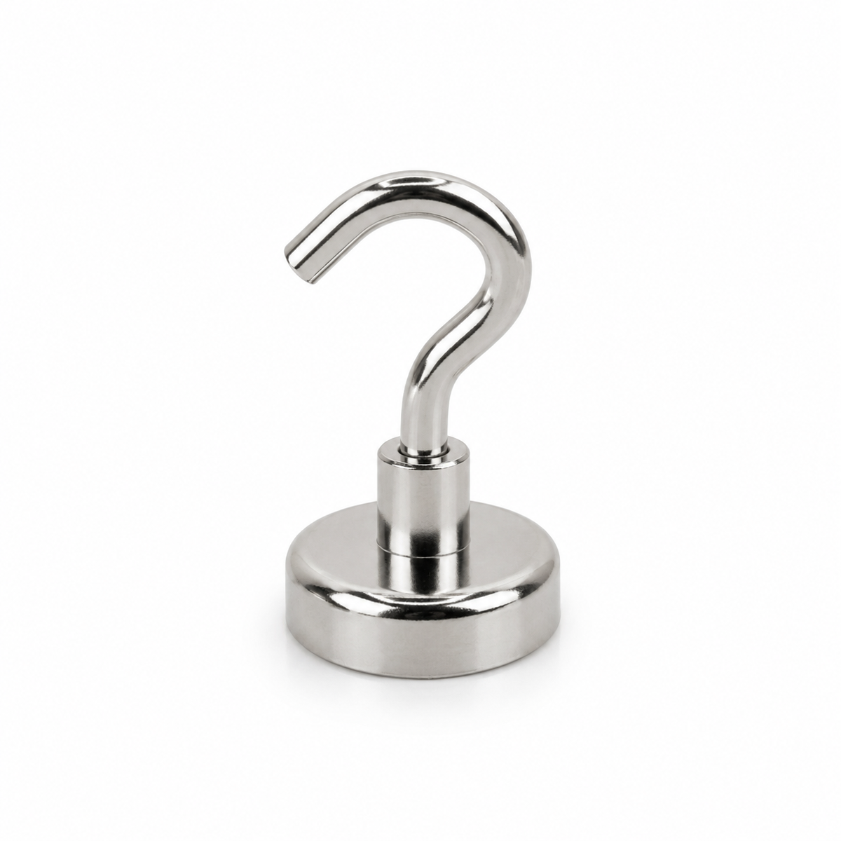 Neodymium Pot Magnet with Threaded Hook - 20mm diameter x 37mm