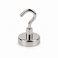 Neodymium Pot Magnet with Threaded Hook - 25mm diameter x 42mm