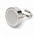 Neodymium Pot Magnet with Threaded Hook - 32mm diameter x 47mm