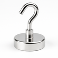 Neodymium Pot Magnet with Threaded Hook - 36mm diameter x 46mm (Slim Profile)