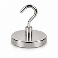 Neodymium Pot Magnet with Threaded Hook - 48mm diameter x 70mm
