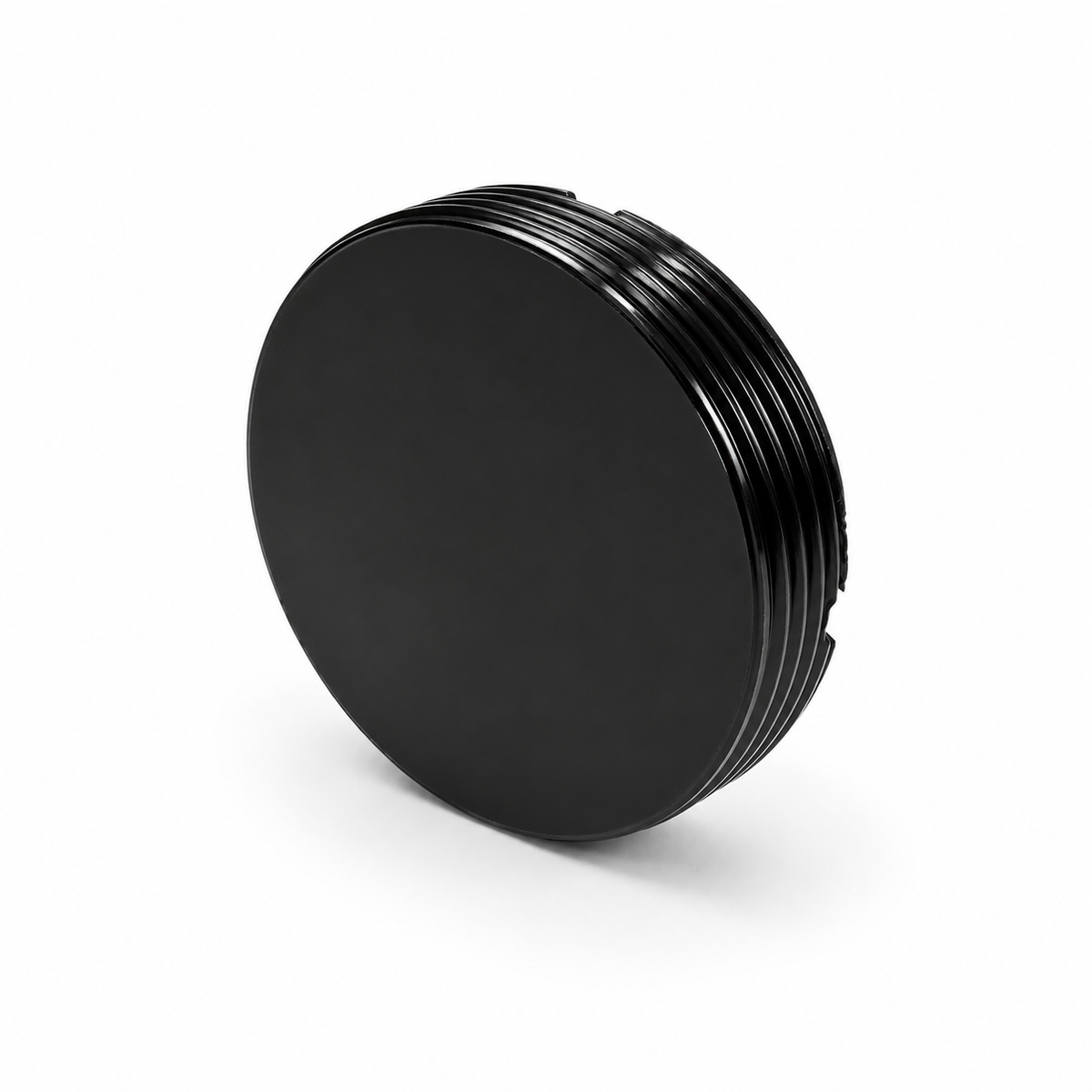 Neodymium Threaded Pot Magnet – D36mm x 8mm | Black Epoxy Coating