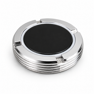 Neodymium Threaded Pot Magnet – D36mm x 8mm | NiCuNi Coated Housing with Black Epoxy Coated Internal Magnet