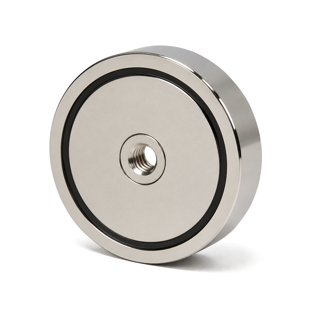 Neodymium Pot Magnet - Diameter 75mm x 15mm | M10 Internal Thread